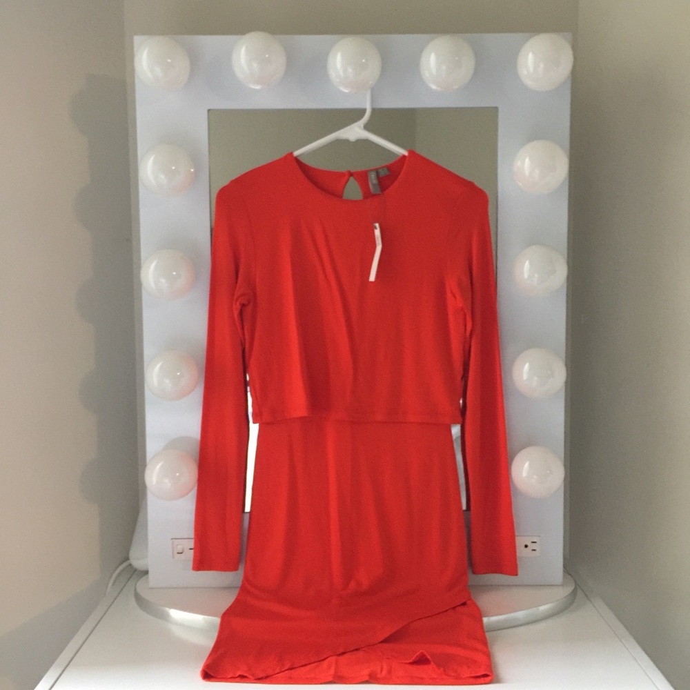 Asos Body Con Crop Midi Dress